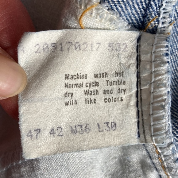 Vintage Mens Levi’s 20517-0217 Saddleman Jeans Orange Tab Made in USA 36x30 - Picture 3 of 10